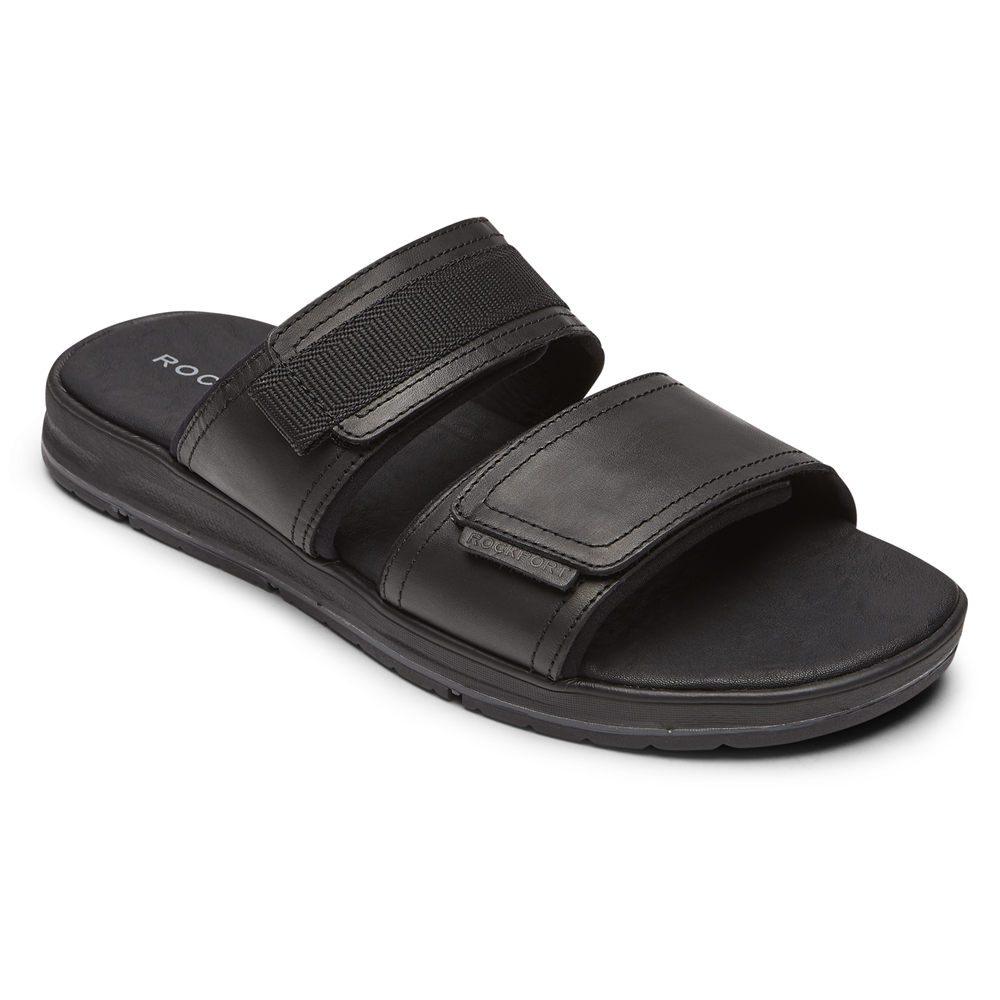 Rockport Mens Slides Black - Lucky Bay Dress - UK 903-FSNWQU